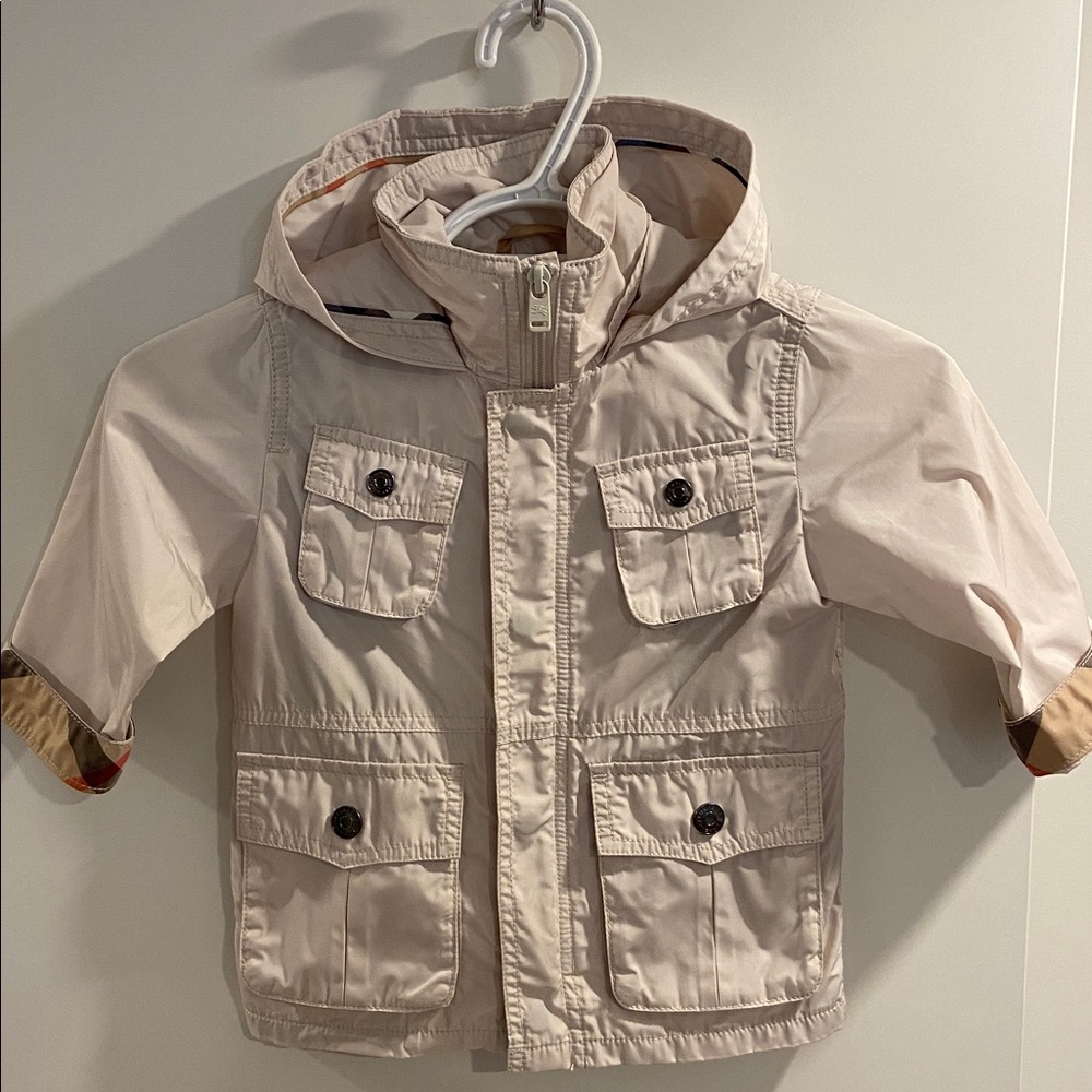 Burberry Cream Jacket with Iconic Check Lining